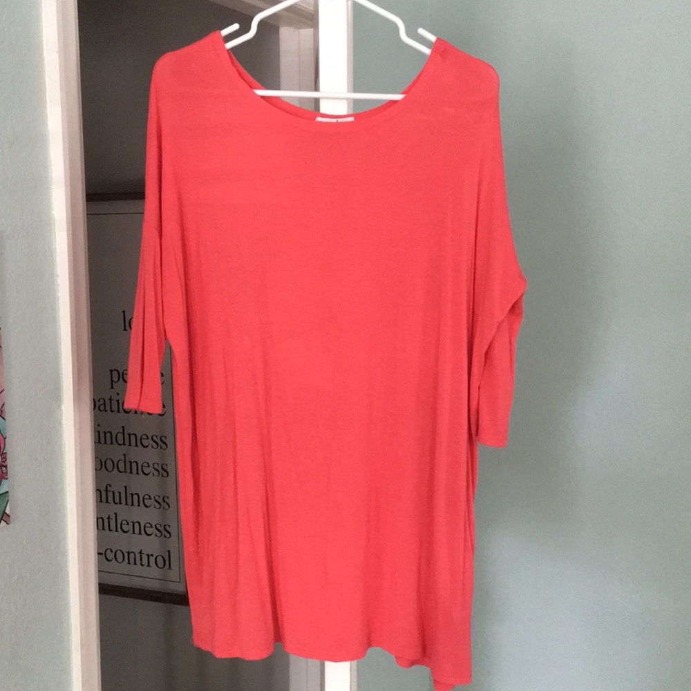 Coral tunic top